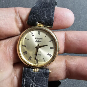 Vintage Sears Roebuck Phasar Quartz Watch Y482-0240 Not Working For Parts Repair
